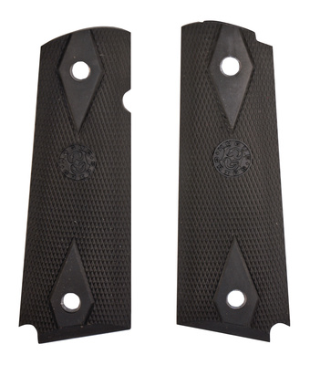 Rubber Grip Panel Colt Government Models Black Checkered With Diamonds