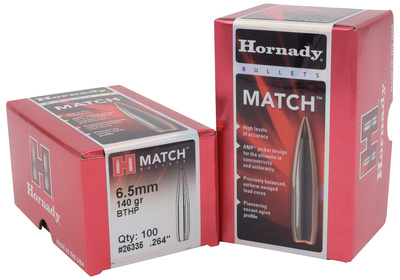 Match Bullets .264 Diameter 140 Grain Boattail Hollow Point