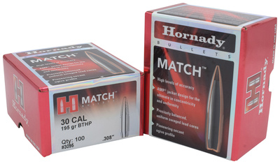 Match Bullets .323 Diameter 196 Grain Boattail Hollow Point