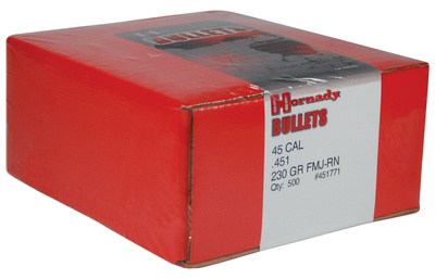 Match Pistol Bullets .451 Diameter 230 Grain HAP Full Metal Jacket Round Nose
