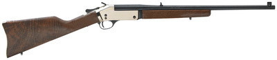 Single Shot Brass .45-70 Government 22 Inch Barrel Highly Polished Finish Brass Frame Adjustable Sights Straight American Walnut Stock