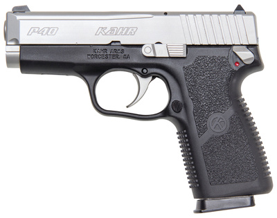 P40 With External Safety And LCI .40 Smith & Wesson 3.6 Inch Barrel Matte Stainless Steel Slide Black Polymer Frame External Safety Loaded Chamber Indicator Enhanced Trigger 6 Round MA Approved