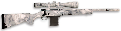 Kryptek Full Dip Rifle Package .22-250 Remington 20 Inch Heavy Barrel 4-16x44mm Nikko Stirling Scope Highlander Camouflage 5 Round