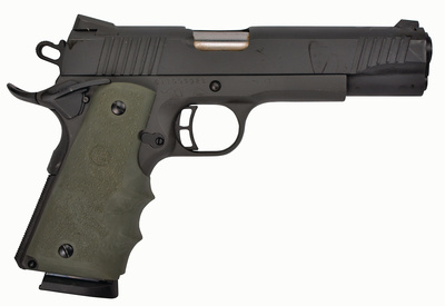 Citadel M-1911 Full Size .45ACP 5 Inch Barrel Matte Black Finish Hogue Synthetic Grip OD Green 8 Round