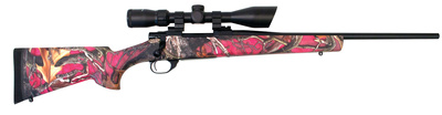 Howa Youth Lightweight Camo Package .22-250 Remington 20 Inch Blued Barrel Synthetic Stock Foxy Woods Camouflage Finish With Nighteater 9-3x42mm Riflescope 5 Round