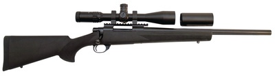 Hogue/TargetMaster Combo .223 Remington 20 Inch Heavy Fluted Barrel Blue Finish Black Hogue Stock 5 Rounds With 4-16x44mm Target Master Riflescope Illuminated Mil-Dot Reticle and Rings