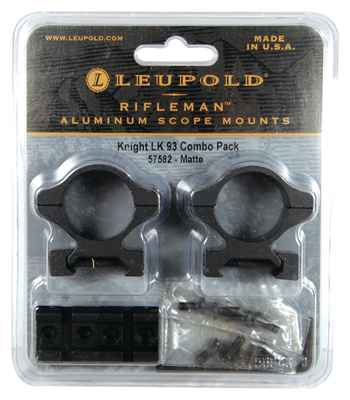 Rifleman Aluminum Scope Mount Combo Pack With See Thru Rings For Knight LK93 Matte Black