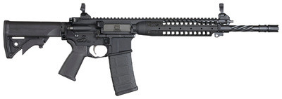 IC-Enhanced 5.56mm NATO 16.1 Inch Spiral Fluted Threaded Barrel Target Gray Finish Adjustable Stock MOE Grip 30 Round