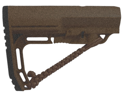 Battlelink Minimalist Stock with Woven on NRAT Strap Scorched Dark Earth