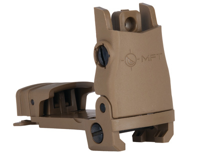 Back Up Polymer Flip Up Rear Sight With Windage Adjustment Scorched Dark Earth