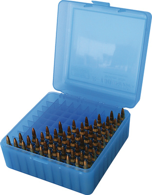 RM-100 Rifle Ammo Box .22-250/.308/.243 Clear Blue