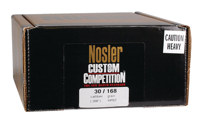 NOS Custom Competition Rifle Bullet .308 Diameter 168 Grain Hollow Point Boattail 1000