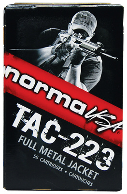 NORMA TAC .223 Remington 55 Grain Full Metal Jacket 50 Per Box