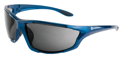 S&W Major Full Frame Shooting Glasses Blue Frame Smoke Lens