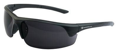 S&W Corporal Half Frame Shooting Glasses Black Frame Smoke Lens