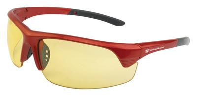 S&W Corporal Half Frame Shooting Glasses Red Frame Amber Lens