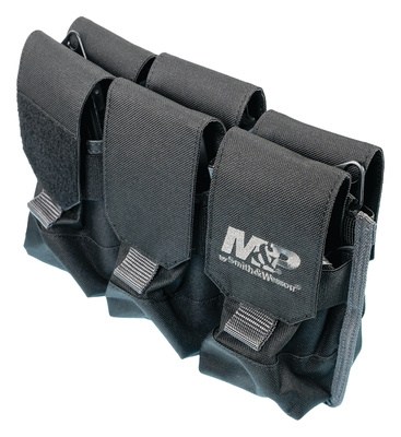 Pro Tac 6 AR/AK Magazine Pouch Black With M&P Logo