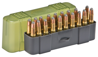 Slip Top Small Rifle Ammo Case 20 Round Gray/Green