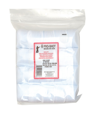Cotton Flannel Patches .270-.38 Caliber 2 Inch Round 1000 Per Bag