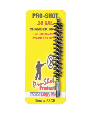 Stainless Steel Chamber Brush .38/.357 Revolver
