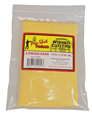 Non-Treated Wipe Cloth Package of Three 12x12 Inch