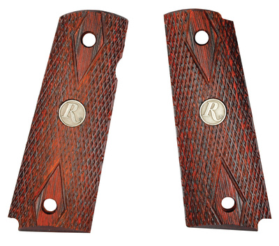 1911 Style Grips Rosewood With R Medallion Laminate Clampack