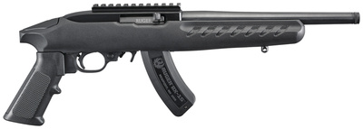 22 Charger .22 Long Rifle 10 Inch Threaded Barrel (1/2-28) Matte Black Finish Picatinny Rail A2-Style Pistol Grip Black Polymer Stock 10 Round
