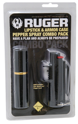 Ruger Armor Case/Lipstick Pepper Spray Combo Black