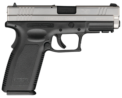 XD Pistol .45 ACP 4 Inch Barrel Dovetail Sights Ultra Safety Assurance Action Trigger System Stainless Steel Slide Bi-Tone Polymer Frame 13 Rounds