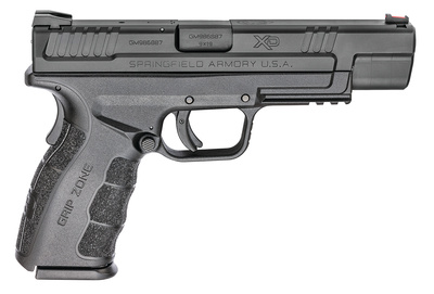 XDG Mod.2 Tactical 9mm 5 Inch Barrel Melonite Finish Fiber Optic Front Sight Low Profile Combat Rear Sight Black Two 16 Round Magazines