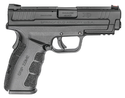 XDG Mod.2 Tactical 45 ACP 4 Inch Barrel Melonite Finish Fiber Optic Front Sight Low Profile Combat Rear Sight Black Two 10 Round Magazines