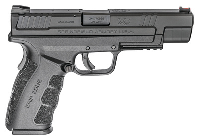 XDG Mod.2 Tactical 45 ACP 5 Inch Barrel Melonite Finish Fiber Optic Front Sight Low Profile Combat Rear Sight Black Two 10 Round Magazines
