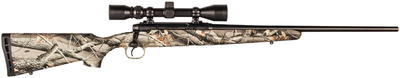 Axis XP 7mm-08 Remington 22 Inch Barrel Matte Black Finish Synthetic Stock Realtree Hardwoods Camouflage Finish 4 Rounds Includes 3-9x40mm Riflescope Mounted