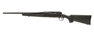 Axis Youth Model .243 Winchester 20 Inch Barrel Blue Finish Detachable Box Magazine Black Synthetic Stock 4 Rounds Left Handed