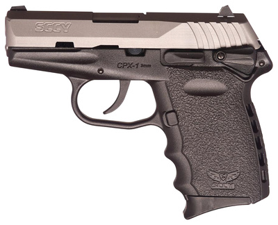 CPX-1 Manual Safety 9mm Caliber 3.1 Inch Barrel Natural Satin Stainless Steel Slide/Black Frame 10 Round