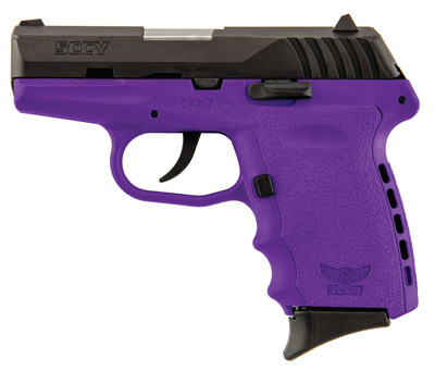 CPX-2 Without Manual Safety 9mm Caliber 3.1 Inch Barrel Carbon Black Hard Nitride Slide Finish Purple Frame 10 Round