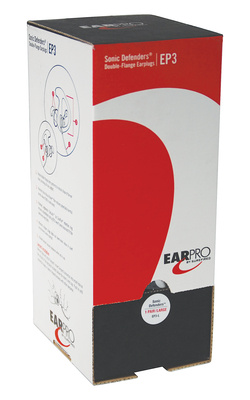 EP3 Sonic Defenders Earplugs Large Clear 25 Pair