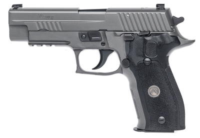 P226 Legion 9mm. 4.4 Inch Barrel Legion Gray PVD Finish High Visibility Day/Night Sights G-10 Grips 10 Round