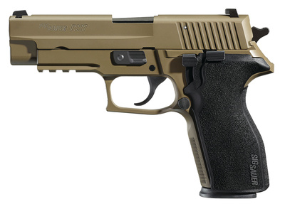 P227 Full Size .45ACP 4.4 Inch Barrel Siglite Night Sights Flat Dark Eath Finish Black Polymer Grips 10 Round
