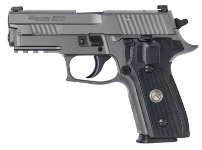 P229 Legion 9mm 3.9 Inch Barrel Legion Gray PVD Finish High Visibility Day/Night Sights G-10 Grips 10 Round