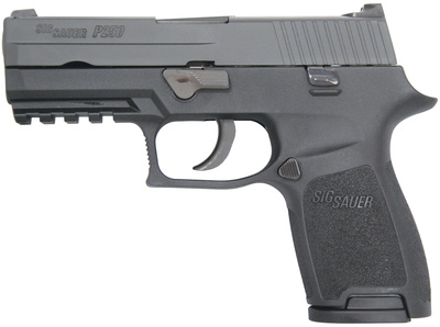 P250 Compact 9mm 3.9 Inch Barrel Siglite Night Sights Black Nitron Slide Finish 9 Round - MA Compliant