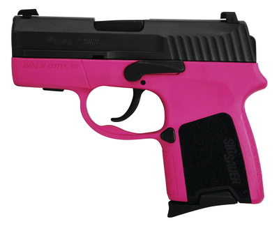 P290RS Re-Strike .380 ACP 2.9 Inch Barrel Siglite Night Sights Black Nitron Finish Pink Grip Shell 8 Round