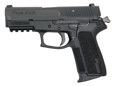 SP2022 TACPAC .40 S&W 3.9 Inch Barrel Black Nitron Finish Siglite Night Sights Tactical Laser and Holster 10 Round - MA Compliant
