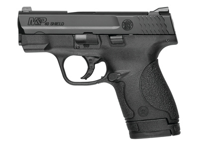 M&P Shield No Thumb Safety .40 S&W 3.1 Inch Barrel Matte Black Finish Polymer Frame One 6 Round and One 7 Round Magazine 10.5 Pound Trigger Pull MA Compliant