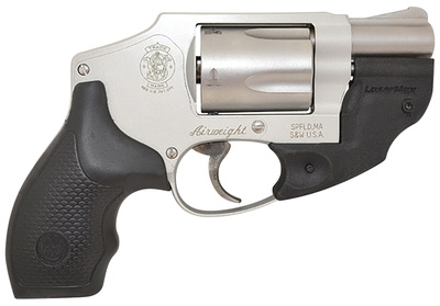 Model 642 Airweight With LaserMax Laser .38 S&W Special +P 1.875 Inch Barrel Fixed Front Sight Black Synthetic Grip Hammerless 5 Round