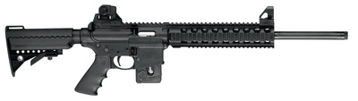 Performance Center M&P 15-22 Threaded Barrel .22 Long Rifle 18 Inch Heavy Fluted Barrel Vltor Adjustable Stock Adjustable Sights Quad Rail Handguard 10 Round Detachable Magazine