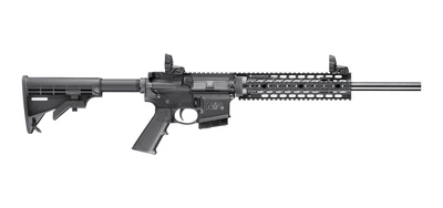 M&P 15FT 5.56mm/.223 Remington 16 Inch Barrel Melonite Finish MBUS Folding Sights Fixed Stock 10 Round