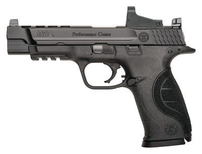 M&P9L Performance Center Ported 9mm 5 Inch Ported Stainless Steel Barrel Ported Slide White Dot Sights Polymer Frame SMS-4MOA MiniSight 17 Round