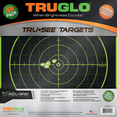 Tru-See Reactive/Splatter Targets 100 Yard Green 50 Pack