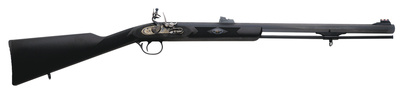 Deerhunter Muzzleloader .50 Caliber Flintlock 24 Inch Blue Octagonal Barrel Williams Metal Fiber Optic Sights Black Synthetic Stock